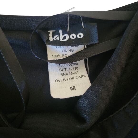 Taboo vintage Y2k Black Bodycon Rhinestone party sexy Mini Dress - Picture 2 of 15